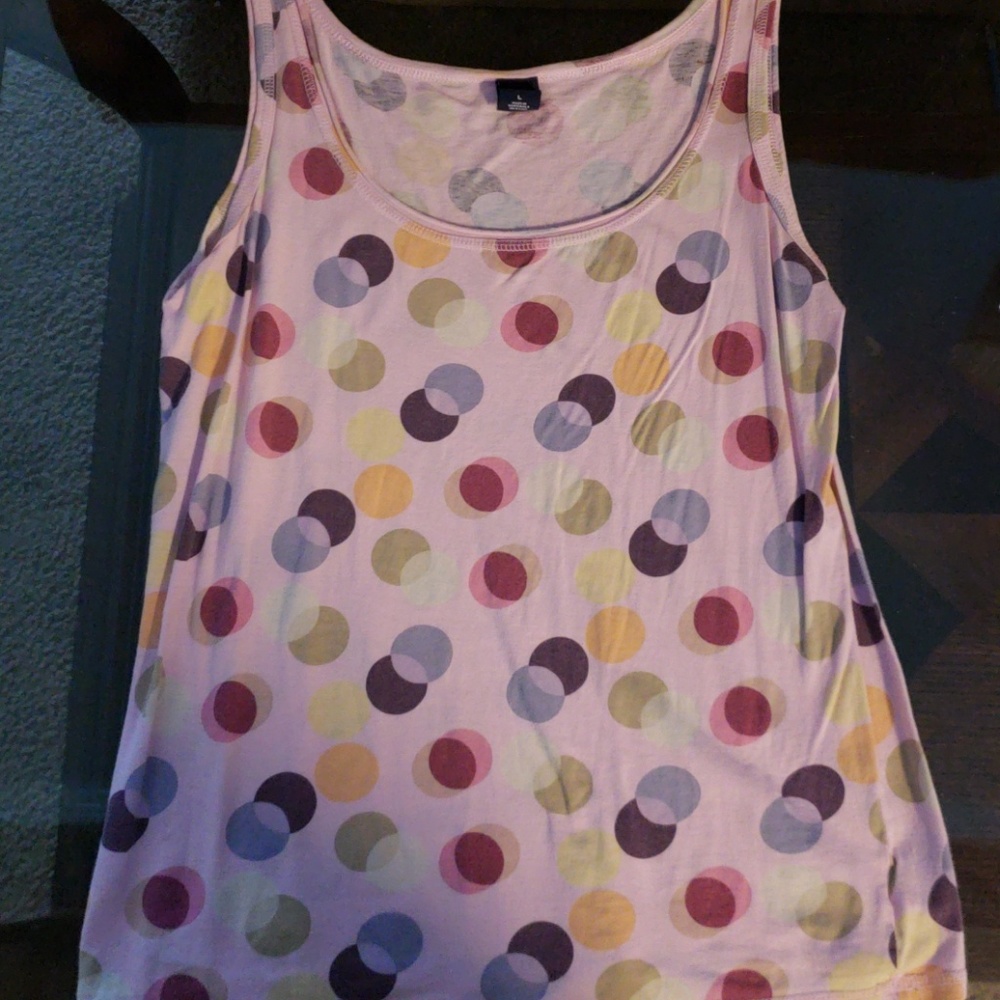Gap Pink Polka Dot Tank Top